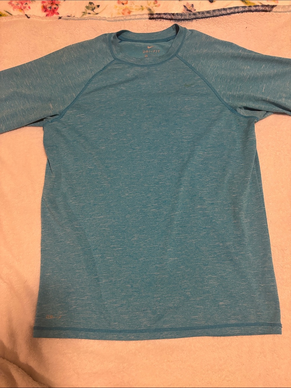 Nike Blue Heathered Dri-FIT Short Sleeve Shirt